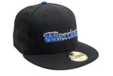 NEW ERA "OLD MONEY 2.0" GOLDEN STATE WARRIORS FITTED HAT (BLACK/ROYAL BLUE)