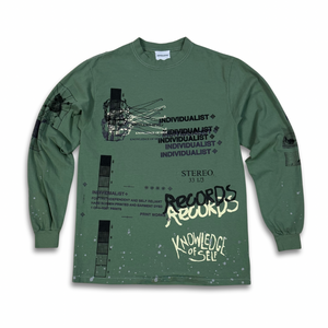 INDIVIDUALIST LAB "TEST PRINT" LONGSLEEVE TEE (EUCALYPTUS)