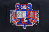 NEW ERA "48 LAWS” PHILADELPHIA PHILLIES FITTED HAT (NAVY/SONGBIRD BLUE)