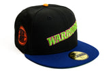 NEW ERA "ULTIMATE" GOLDEN STATE WARRIORS FITTED HAT (BLACK/LIGHT ROYAL)