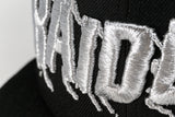 NEW ERA “DEEP EAST” LAS VEGAS RAIDERS FITTED HAT (BLACK/SILVER)