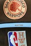 NEW ERA "WHARF” SAN FRANCISCO WARRIORS FITTED HAT (WALNUT/BLACK/BURNT ORANGE)