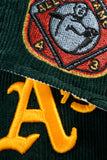 NEW ERA "TURF CORD" OAKLAND ATHLETICS FITTED HAT (DARK GREEN CORDUROY)