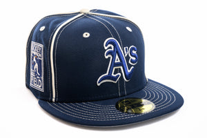 NEW ERA "ARCHITECT" OAKLAND A'S FITTED HAT (OCEANSIDE BLUE/CHROME)