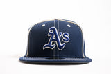 NEW ERA "ARCHITECT" OAKLAND A'S FITTED HAT (OCEANSIDE BLUE/CHROME)