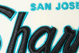 NEW ERA "SURF NINJAS" SAN JOSE SHARKS FITTED HAT CHROME WHITE/TEAL)