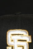 NEW ERA "RAPPER JEWELRY" SF GIANTS FITTED HAT (BLACK/METALLIC IRIS/GOLD)