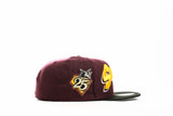NEW ERA "MORNING CARTOONS" SAN JOSE SHARKS FITTED HAT (MAROON/BLACK)