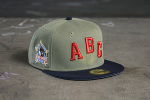 NEW ERA “ABC" ATLANTA BLACK CRACKERS FITTED HAT (GREEN BARK/NAVY)