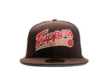 NEW ERA "BACK IN THE WOODS" EDMONTON TRAPPERS FITTED HAT (BROWN)
