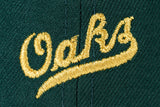 NEW ERA "U OF OAKLAND" OAKLAND OAKS FITTED HAT (DARK GREEN/YELLOW)