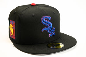 NEW ERA "BARCELONA NIGHTS" CHICAGO WHITESOX FITTED HAT (BLACK/RED)