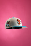 NEW ERA “BLOOD IN THE WATER" SF GIANTS FITTED HAT (STONE GREY/SOUTHWEST BLUE)