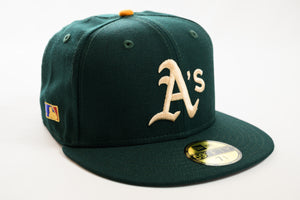 NEW ERA "TURFY LARUSSA" OAKLAND A'S FITTED HAT (DARK GREEN WOOL)