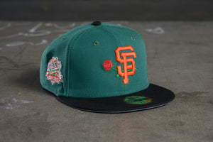 NEW ERA "EXPENSIVE ROSES" SF GIANTS FITTED HAT (EMERALD GREEN/BLACK)