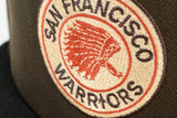 NEW ERA "WHARF” SAN FRANCISCO WARRIORS FITTED HAT (WALNUT/BLACK/BURNT ORANGE)