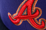 NEW ERA "ATL" ATLANTA BRAVES FITTED HAT (PURPLE/NAVY/RED)