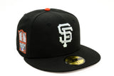 NEW ERA "BAY FOG” SAN FRANCISCO GIANTS  FITTED HAT (BLACK/ORANGE)