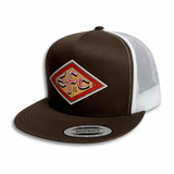 SFC "WORKMEN" MESH TRUCKER SNAPBACK (BROWN/WHITE)