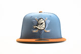 NEW ERA "CASEY JONES" ANAHEIM DUCKS FITTED HAT (FADED BLUE/EARTH BROWN)