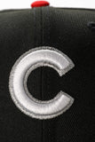 NEW ERA "CHROME" CHICAGO CUBS FITTED HAT (BLACK)
