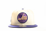 NEW ERA "JET LIFE 2.0" WINNEPEG JETS FITTED HAT (CHROME WHITE/NEW ORCHID)