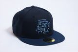 SFC "MONOGRAM" NEW ERA FITTED HAT (NAVY/OCEANSIDE BLUE)