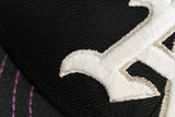 NEW ERA "POUR UP” OAKLAND 'AS  FITTED HAT (BLACK/SPARKLING GRAPE)