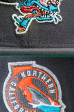 NEW ERA "BAY WATERS” SAN JOSE SHARKS FITTED HAT (DARK GRAPHITE/ORANGE)