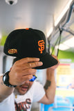 NEW ERA "A HAT ABOUT NOTHING" SAN FRANCISCO GIANTS FITTED HAT (BLACK/ORANGE)