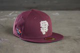 NEW ERA "BIG 3"SF GIANTS FITTED HAT (MAROON/METALLIC SILVER)