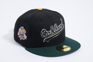 NEW ERA "OAKLAND BLACKOUTS" OAKLAND ATHLETICS FITTED HAT (BLACK/DARK GREEN/GOLD)