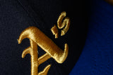 NEW ERA "PARADE IN THE BAY" OAKLAND ATHLETICS FITTED HAT + PIN (NAVY/DARK ROYAL)