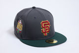 NEW ERA "MT. OLYMPUS" SF GIANTS FITTED HAT (DARK GRAPHITE/DARK GREEN)