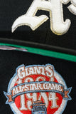 NEW ERA "POUR UP” OAKLAND 'AS  FITTED HAT (BLACK/SPARKLING GRAPE)