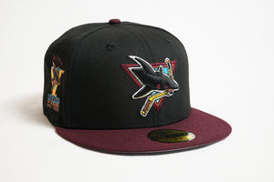 NEW ERA "INSTANT VINTAGE" SAN JOSE SHARKS (BURGANDY/BLACK)