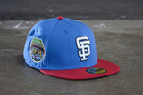 NEW ERA "FRESH AIR" SAN FRANCISCO GIANTS FITTED HAT (INDIGO BLUE/BRICK RED)