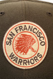 NEW ERA "WHARF” SAN FRANCISCO WARRIORS FITTED HAT (WALNUT/BLACK/BURNT ORANGE)