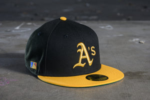 NEW ERA "$HORT DOGG" OAKLAND A'S FITTED HAT (BLACK/ GOLD)