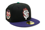 NEW ERA "GRAVE DIGGER 2.0" SAN FRANCISCO GIANTS  FITTED HAT (BLACK/PURPLE/GREEN)