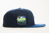 NEW ERA "MEG" SAN JOSE SHARKS FITTED HAT (OCEANSIDE/SONGBIRD BLUE)