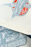 NEW ERA "MR. FREEZE” GOLDEN STATE WARRIORS FITTED HAT (CHROME/OCEANSIDE BLUE/ORANGE)