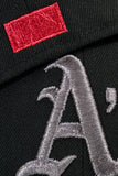 NEW ERA "APE NO KILL APE” OAKLAND A'S FITTED HAT (BLACK/CHROME)