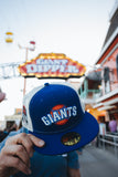 NEW ERA "GIANTS DIPPER" SF GIANTS MESH FITTED HAT (DARK ROYAL/CHROME)