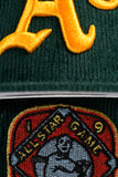 NEW ERA "TURF CORD" OAKLAND ATHLETICS FITTED HAT (DARK GREEN CORDUROY)