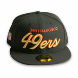 NEW ERA "SIDE SHIELD" SF 49ERS FITTED HAT (BLACK/METALLIC GOLD)