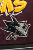 NEW ERA "MORNING CARTOONS" SAN JOSE SHARKS FITTED HAT (MAROON/BLACK)