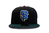 NEW ERA "CHILL FAM" SAN FRANCISCO GIANTS FITTED HAT (BLACK/DARK GREEN/SCARLET)