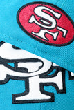 NEW ERA "UPTOWN NINER 3.0” SAN FRANCISCO 49ERS FITTED HAT (TEAL/RED)