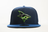 NEW ERA "MEG" SAN JOSE SHARKS FITTED HAT (OCEANSIDE/SONGBIRD BLUE)